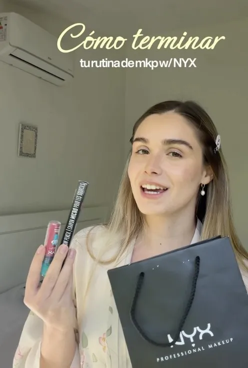 Portada de reel de Julieta Carloni sobre cómo terminar la rutina de makeup con NYX
