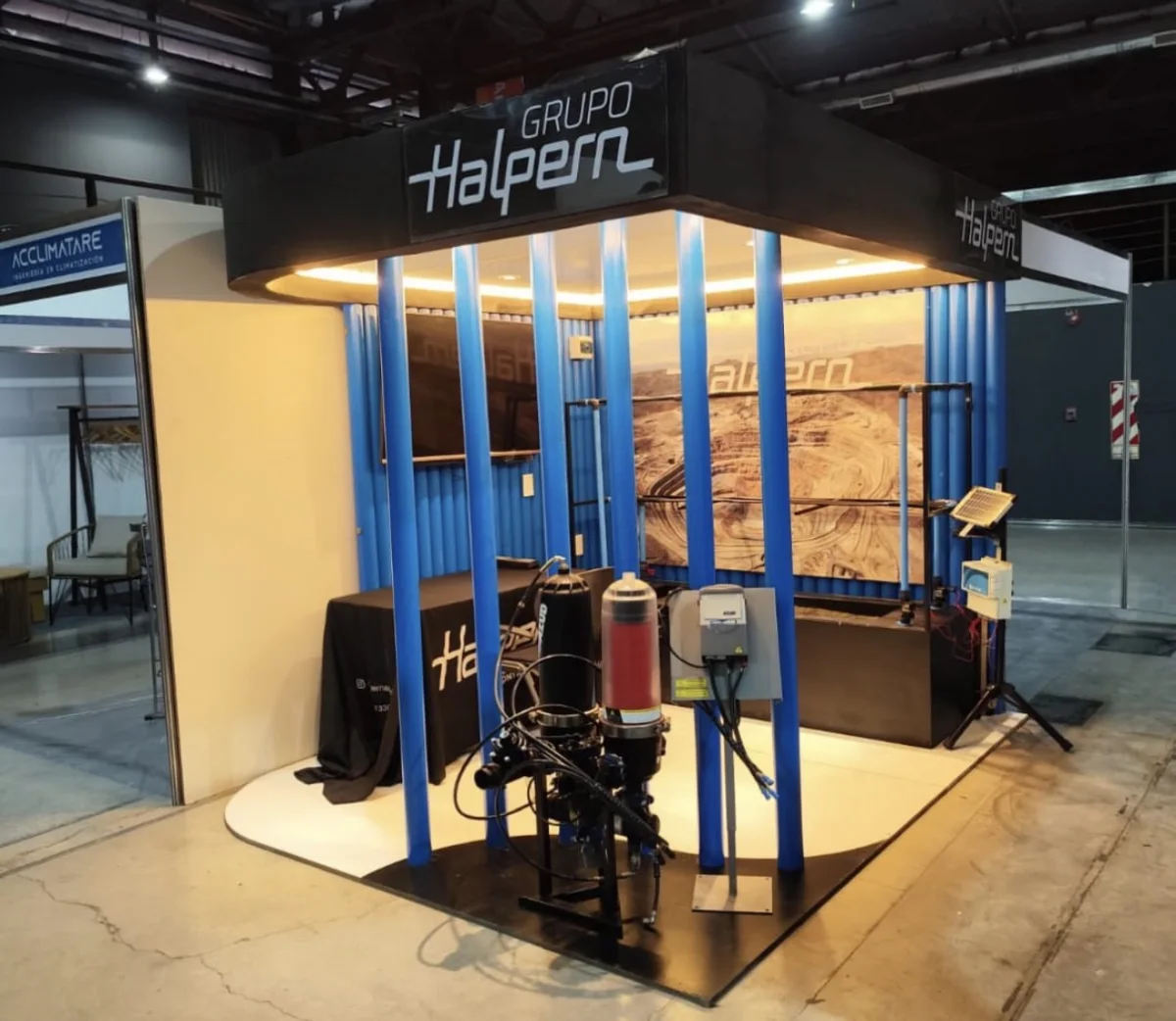 Stand Halpern — el stand montado en la feria